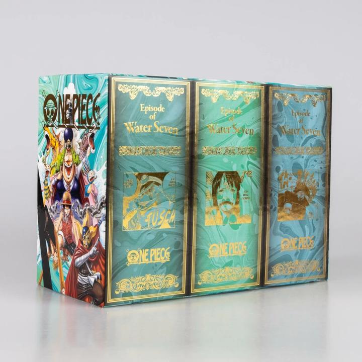 Produktbild One Piece Sammelschuber 4: Water Seven (inklusive Band 33–45) (Deutsch, Eiichiro Oda, Ayumi von Borcke, 2023)