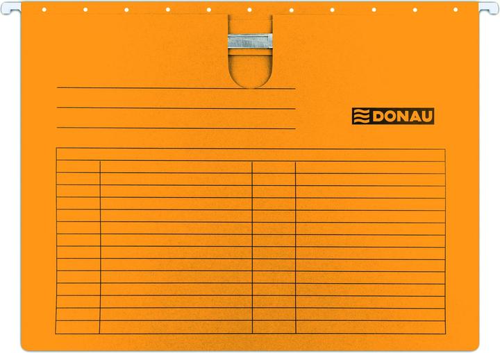 Image du produit Donau Dossier suspendu avec fermeture à bande de remplissage, A4, 230g/m2, orange