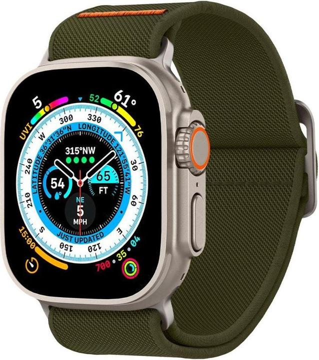 Actual product image Spigen Fit Lite Band for Apple Watch Series 42, 44, 45, 49 mm - khaki (42 mm, 44 mm, 45 mm, 49 mm, Nylon, Fabric, Stainless steel)
