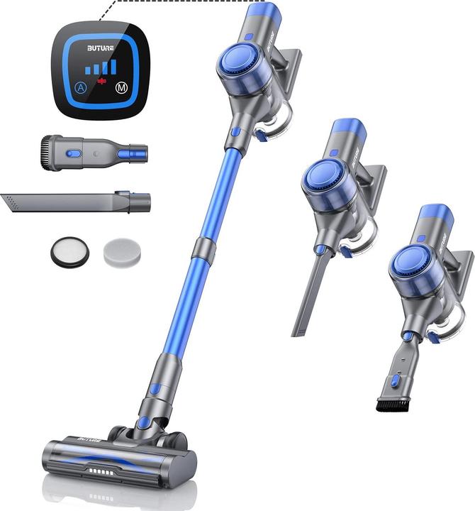 Produktbild BuTure Akku Staubsauger 400W Blau und Grau
