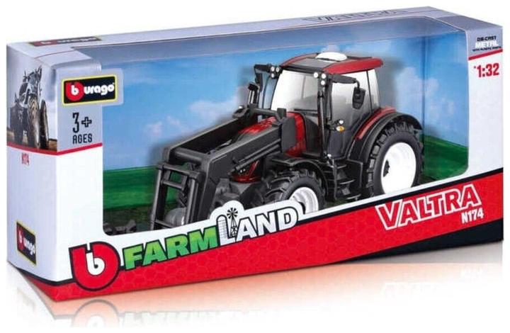 Immagine prodotto Bburago 18/44082 Valtra N174 Trattore Replica in Metallo Rosso con Caricatore Scala 1:32 Rosso per 4+ Anni