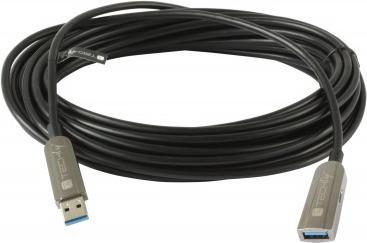 Actual product image Techly USB3.0 AOC Fibre Hybrid Cable 10m Black Supports max. bandwidth up to 5 Gbit diam. (10 m, USB 3.2 Gen 1)