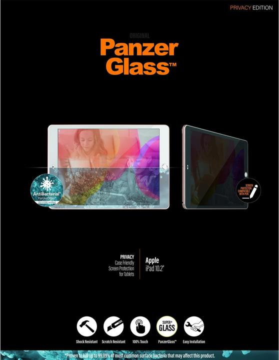 Produktbild PanzerGlass Privacy f. Apple iPad 10.2", CF (1 Stück, iPad 2019 (7. Gen))