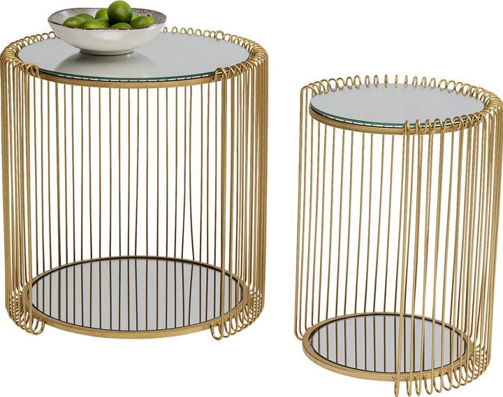Immagine prodotto Kare Design Beistelltisch Wire Double Brass (2/Set)