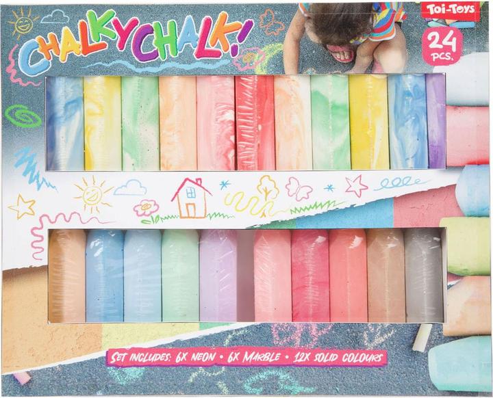 Toi-Toys Road chalk in a box, 24 pcs. (24 x)