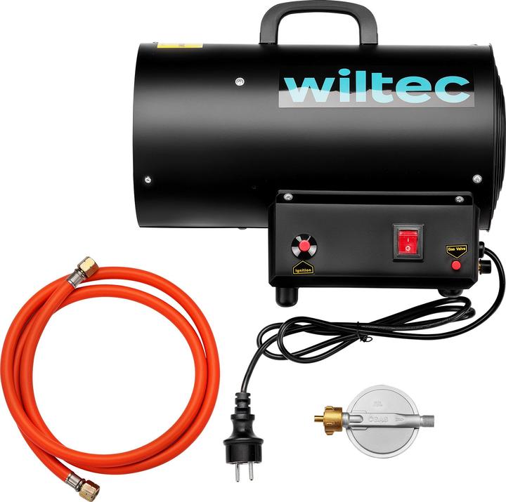 Produktbild Wiltec Gasheizgebläse 15kW Heizkanone 30W Gas Heissluftgenerator LPG Bauheizer (15000 W)