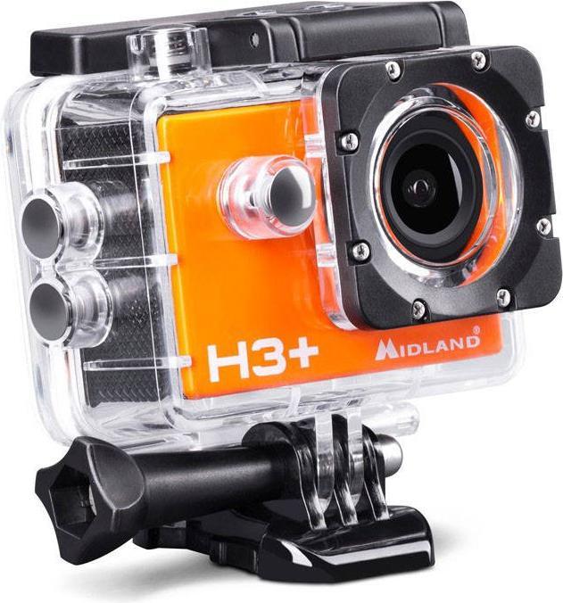 Midland H3+ Dashcam viewing angle horizontal max. 120° Battery, WLAN (Wi-Fi, Accelerometer, Rechargeable battery, Built-in microphone, Built-in display, Night vision, Full HD)