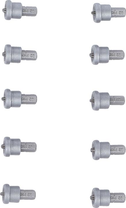 Actual product image BGS Bit Set with Depth Stop for Plasterboard 6.3 mm (1/4") Drive Cross Slot PH 2 10 pcs. (6.3 mm)