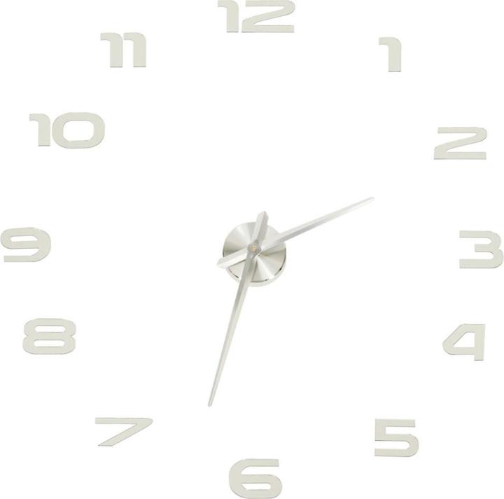 Ikonka Large wall clock 80-120cm, silver (31 cm)
