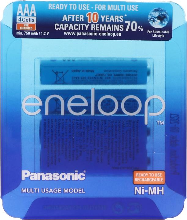 Image du produit Panasonic Pack coulissant eneloop (4 pcs, AAA, 750 mAh)