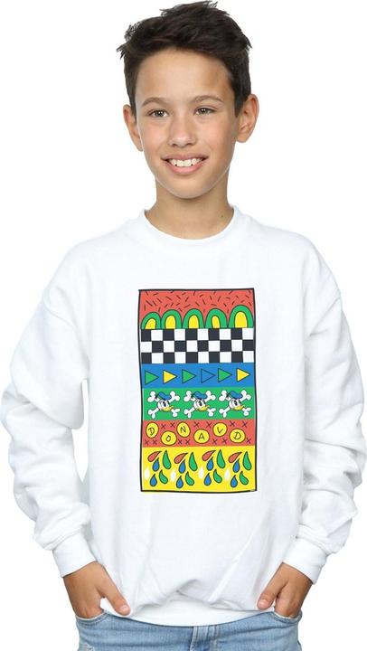 Actual product image Disney Boys Donald Duck Vintage Pattern Sweatshirt (140, 146)