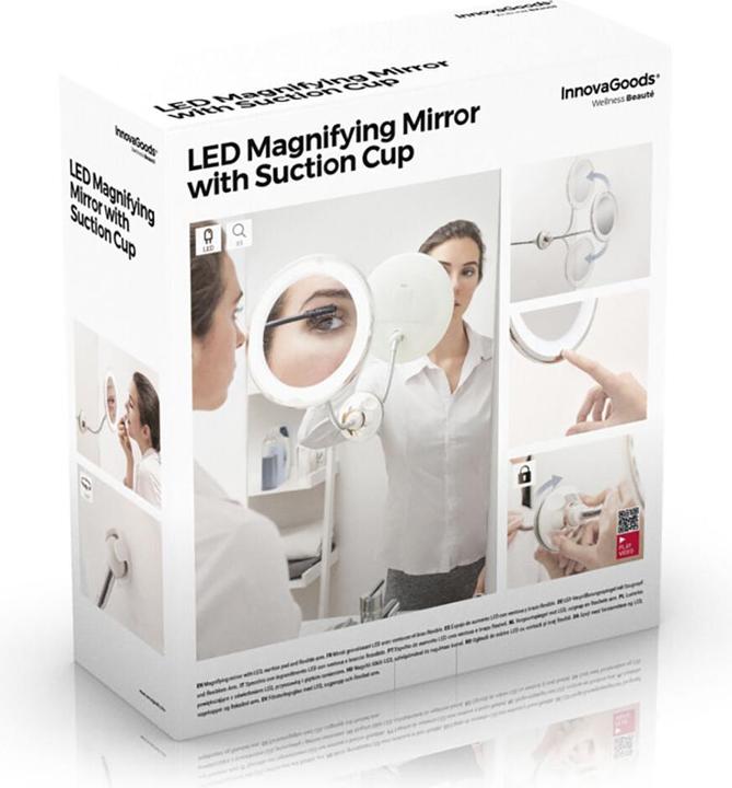Image du produit InnovaGoods Miroir de courtoisie avec grossissement et LED (Ø 20 cm)