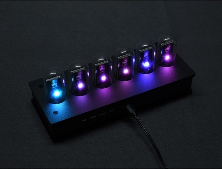 Produktbild WaveShare Raspberry Pico Nixie Tube Clock RGB