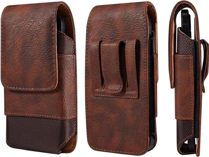 Produktbild Cover-Discount Nylon - Leder Gurttasche mit Kartenfach braun / L