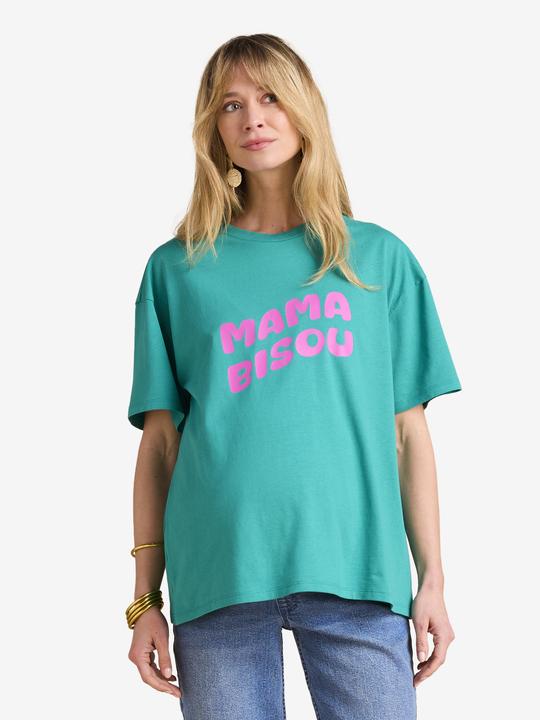 Envie de Fraise Bio-Kollektion: Umstands-T-Shirt mit Print Mama bisou