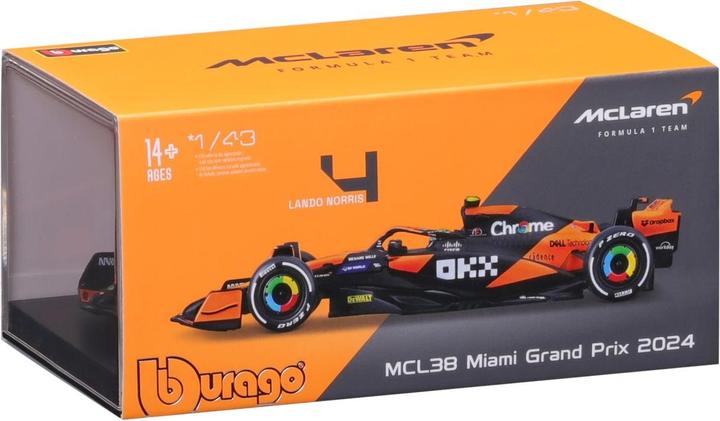 Immagine prodotto Bburago McLaren F1 MCL38 1/43 Norris 2024