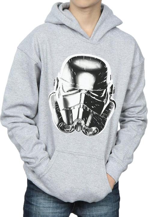 Actual product image Star Wars Boys Stormtrooper Warp Speed Helmet Hoodie (116)