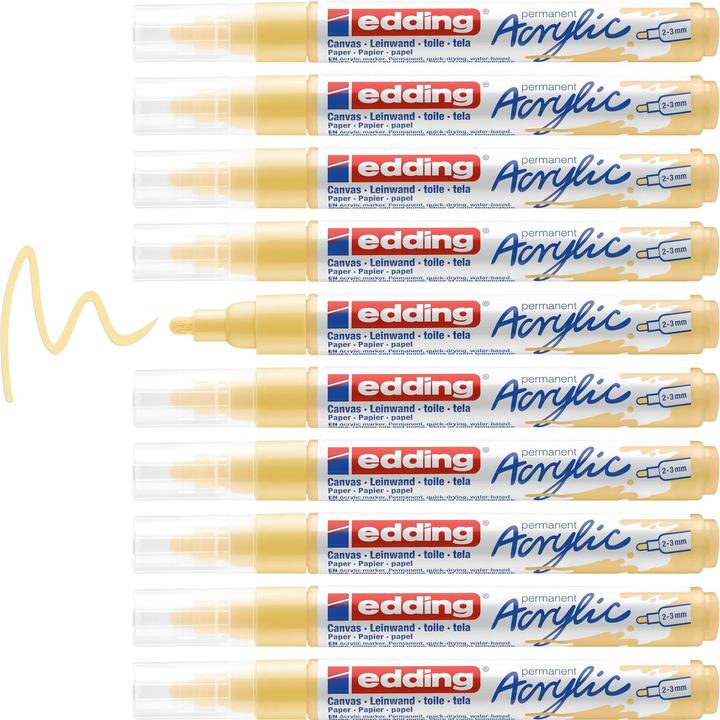 Immagine prodotto Edding Marcatore acrilico 5100 Medio (Giallo pastello, 3 mm, 1 x)