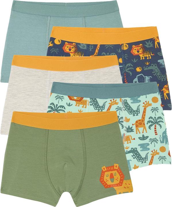 Produktbild Vertbaudet Bio-Kollektion: 5er-Pack Jungen Stretch-Boxershorts Dschungel (116, 5er Pack)