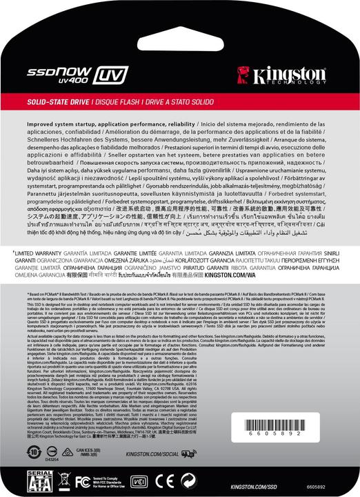 Actual product image Kingston Uv400 (480 GB, 2.5")