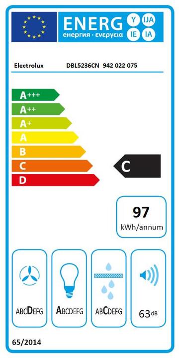 Energy Label Electrolux DBL5236CN (Wall hood)