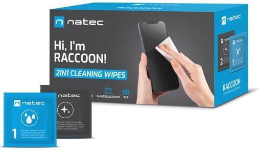 Actual product image Genesis NATEC Sanitazing wipes Raccoon pack (50 x)