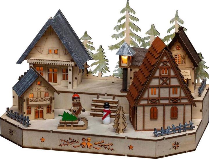 Produktbild Konstsmide LED Holzsilhouette Dorf