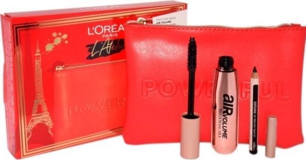 L'Oréal Paris LOreal Set (Mascara Black Air Volume Mega Mascara + Le Khol Midnight Black 101 + Pochette)