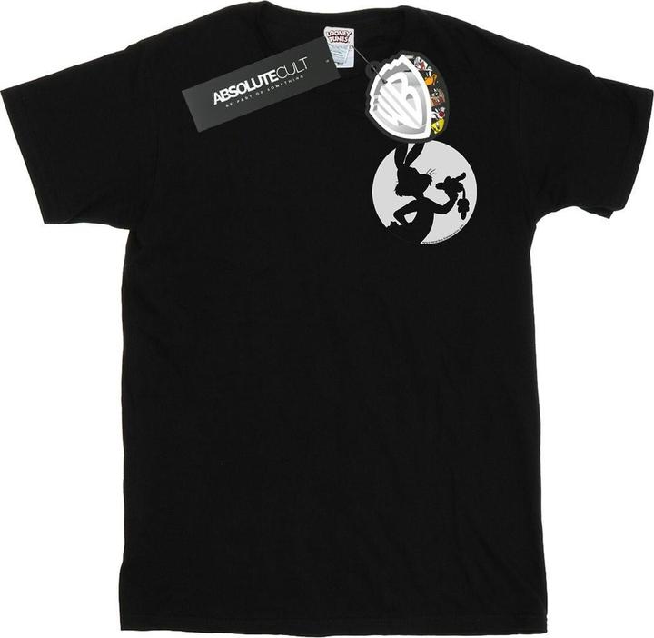 Actual product image Looney Tunes Mens Bugs Bunny Silhouette Breast Print T-Shirt (S)
