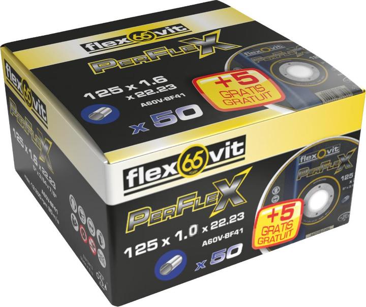 Produktbild Saint-Gobain Flexovit 66252850061 Perflex Trennscheiben 125 x 1 mm 50+5 Stück