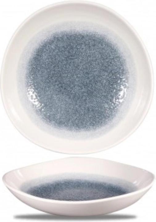 Image du produit Churchill Assiette creuse raku 25.3cm, Organic Topaze bleu/blanc (1 x, 25.30 cm)