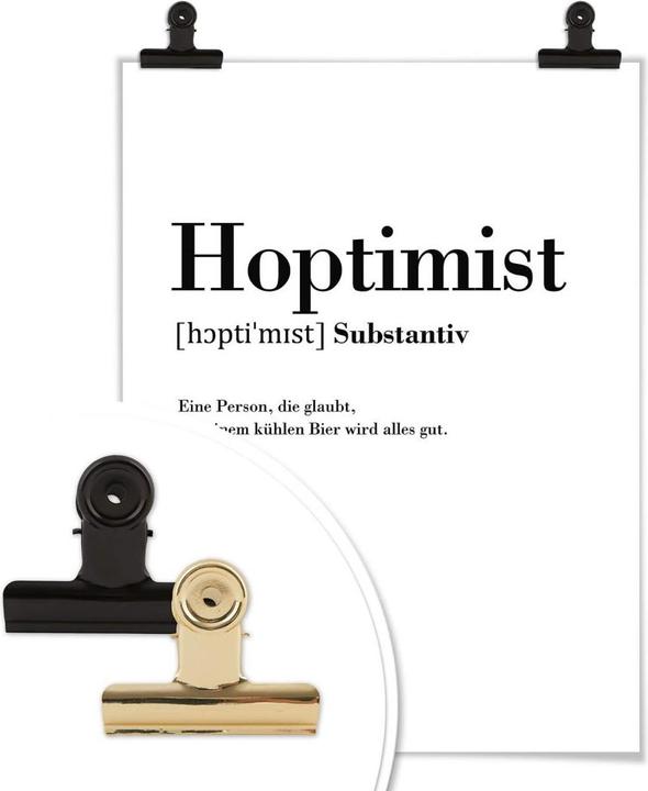 Produktbild Trenddeko Grammatik - Hoptimist (100 x 120 cm)