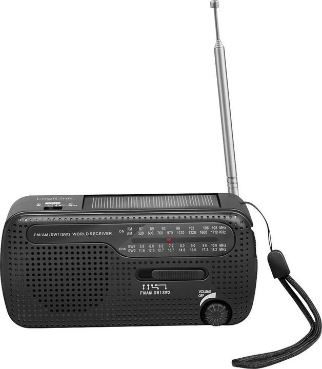 Actual product image LogiLink Dynamo hand crank radio (VHF, MW, KW)