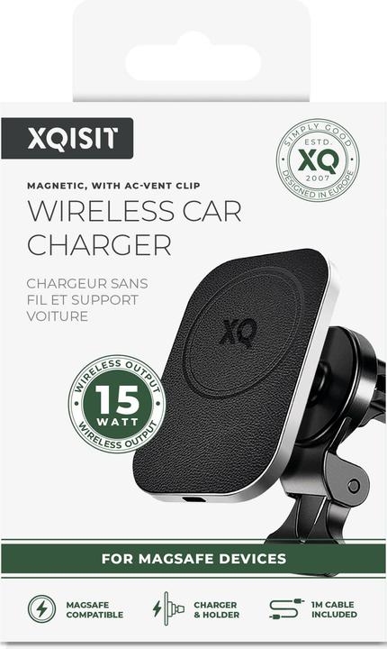Actual product image Xqisit NP Magnetic Car Charger (Magsafe Compatible)
