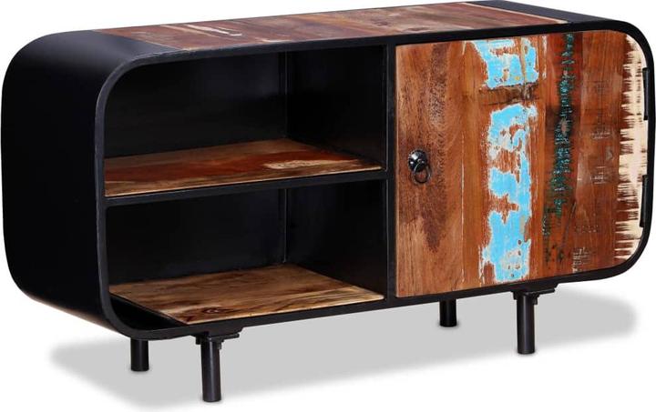 Actual product image VidaXL TV Schrank Altholz 90x30x48cm Fernsehtisch Lowboard Sideboard TV Board (90 x 30 x 48 cm)