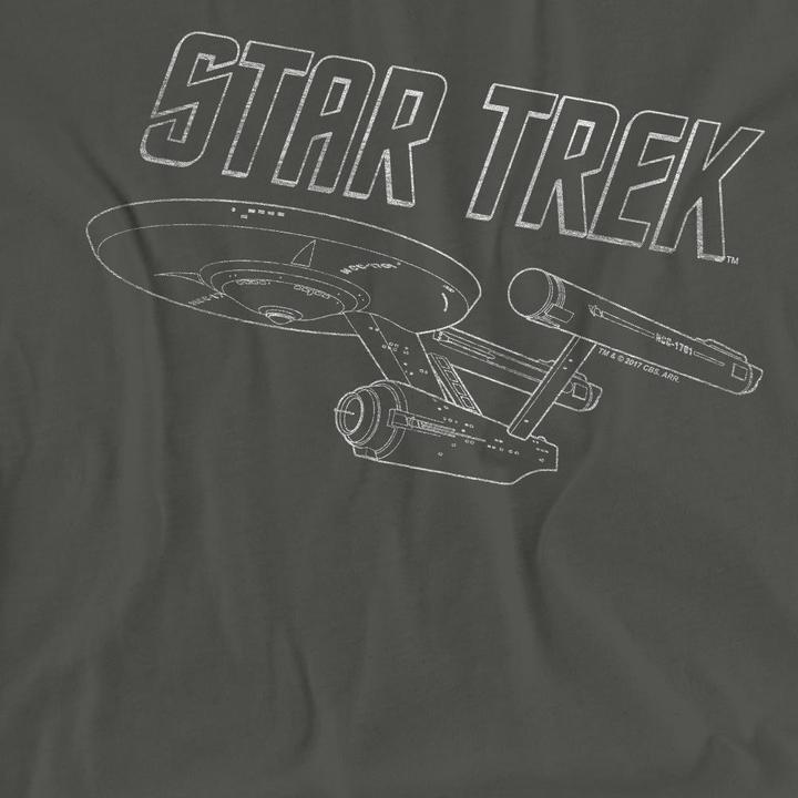 Actual product image Unisex Adult The Original Series Enterprise T-Shirt (M)