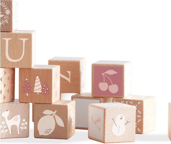 Immagine prodotto Classic World Puzzle realizzato con blocchi di legno pastello. Impara a contare le lettere. 29 El.