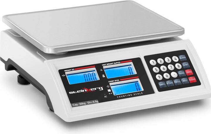 Steinberg Zählwaage Inventurwaage Referenzwaage Stückzählwaage Stückzahl 30 kg / 0,5 g