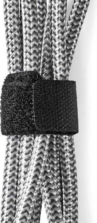 Produktbild Nedis Kabelmanagement Kabelclip Gesperrt 6 Stück Nylon Schwarz 175 mm Schwarz (Klettkabelbinder, 175 mm, 1 Stk.)