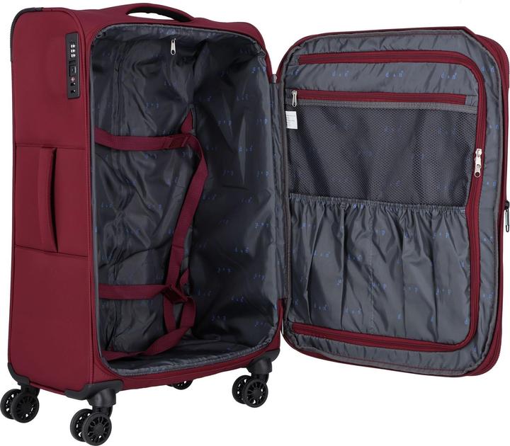 Actual product image D&N Travel Line 9504 4-wheel trolley M 67 cm with expansion fold (67 l, M (50 - 90l))