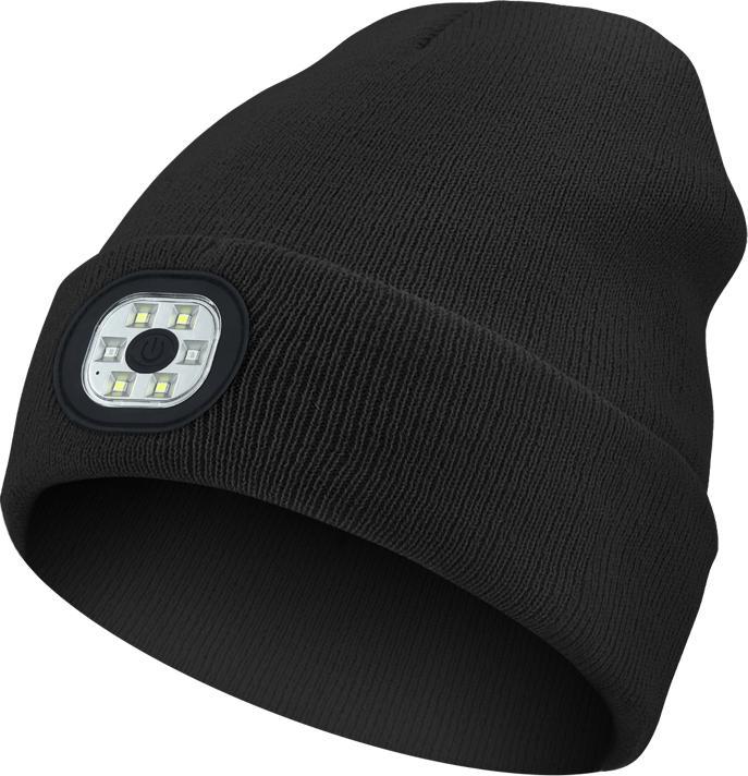 Actual product image Japcell Knitted hat with integrated rechargeable LED light (120 lm)