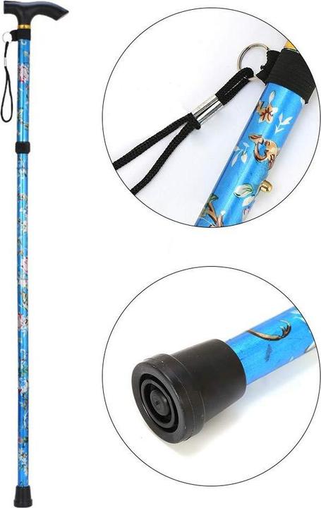 Produktbild JTI Klappbarer Stock - blau - verstellbar - 81-92 cm