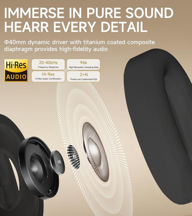 Actual product image Edifier Atom Max - black - Overhead (ANC, 45 h, Wireless)