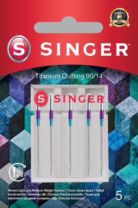 Singer TITANIUM QUILTING Nähmaschinennadel, 90/14, 5er Pack