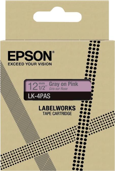 Produktbild Epson LabelWorks LK-4PAS - Soft Pink/Gra (1.20 cm, Rosa, Grau)
