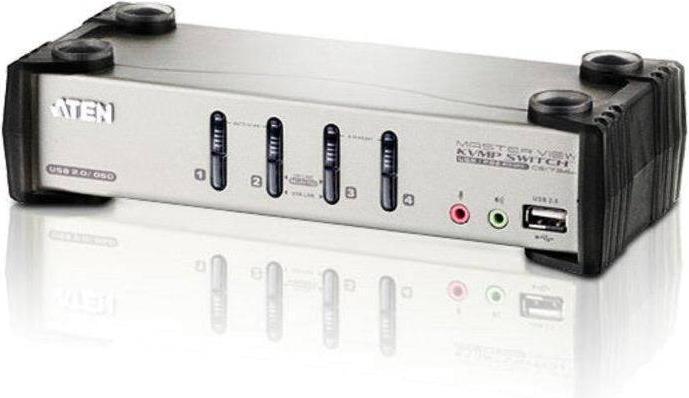 Aten CS1734B, 4-Port KVM Switch mit 2 Port USB Hub