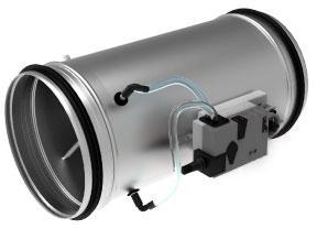 Actual product image Air2Trust VAV damper RVPC200 MFB for analogue control 0-10/(0)2-10V without BUS with Belimo MF actuator