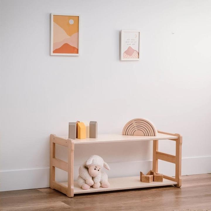Actual product image Activity Board Waldorf Atmosphere, Children's Room, Open Shelf - Nature