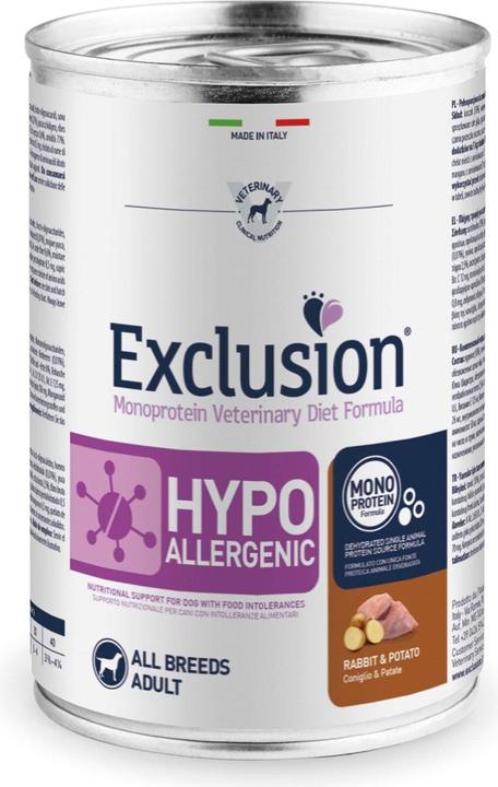 Image du produit Exclusion Hypoallergénique Rabbit & Potato (Adulte, 1 pcs, 400 g)