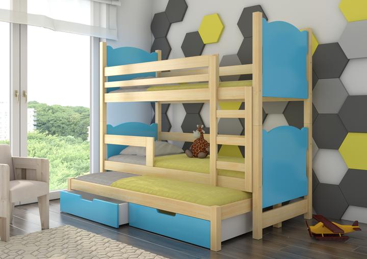 Image du produit ADRK Furniture Tripler les lits superposés avec matelas LETICIA